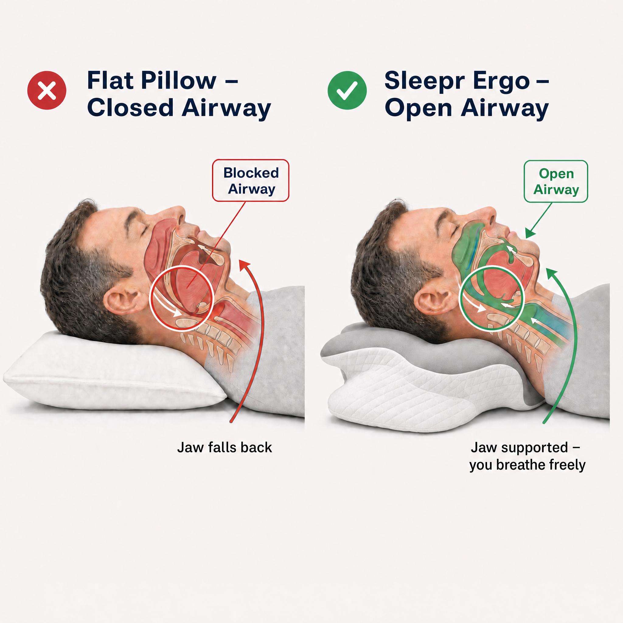 The Sleepr Ergonomic Pillow